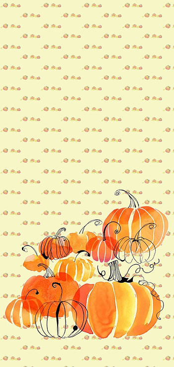Pumpkins, orange, fall, pattern, autumn, sketch, pumpkin HD phone wallpaper