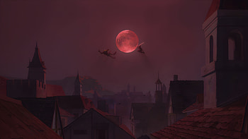Hunt in Blood Moon, movie, The Witcher: Nightmare of the Wolf HD wallpaper