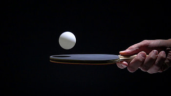 Hand holding racket, Bouncing ping, Darkness HD wallpaper