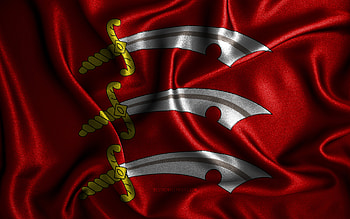 Essex flag, , silk wavy flags, english counties, Flag of Essex, fabric flags, 3D art, Essex, Europe, Counties of England, Essex 3D flag, England HD wallpaper
