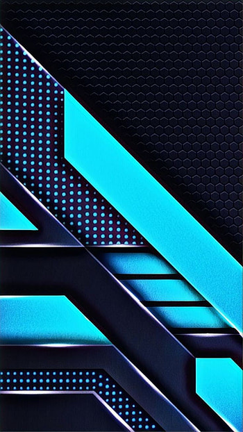 blue black geometric, digital, amoled, samsung, material, neon, shapes, design, abstract, galaxy, lines HD phone wallpaper