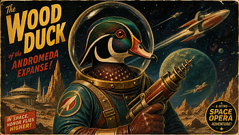 Andromeda Wood Duck — Retro Space Opera, Astronaut, Spacesuit HD wallpaper