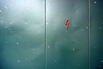 Lightning, Miscellanea, Miscellaneous, Wall, Sign, Door, Danger HD wallpaper