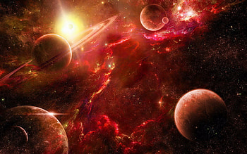 Red space and - HD wallpaper