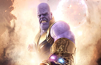 Thanos, villain, imax poster, Avengers: infinity war, 2018 HD wallpaper