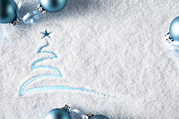 Christmas, artwork, balls, glitter, tree HD wallpaper