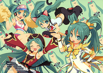 Hatsune Miku, awesome, uniform, nice, hatsune, aqua eyes, pirate, twintail, girl, catgirl, headset, cat, aqua, anime, pretty, virtual, blue, colorful, black, song, heads, cute, vocaloid, beauty, miku, music, vocaloids, cheerleader, beautiful, diva, aqua hair, cool, idol, micro HD wallpaper