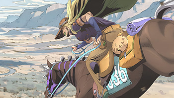 Gyro Zeppeli — Steel Ball Run Horseback, Anime, Steel Ball Run, Gyro Zeppeli, Horse Riding HD wallpaper