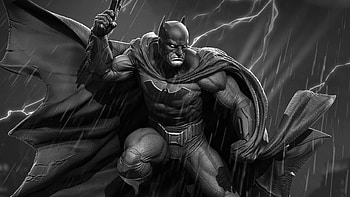 Batman Monochromeart, batman, superheroes, digital-art, artwork, artstation HD wallpaper