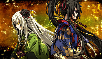 Last Goodbye, japanese clothes, kimono, game cg, g yuusuke, anime, pretty, samurai, kajiri kamui kagura, cool, girls HD wallpaper