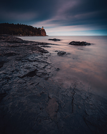 Nature, Water, Sunset, Stones, Sea, Shore, Bank, Fog HD phone wallpaper