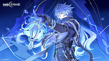 Genshin Impact - Flins: Azure Lantern, video game, Genshin Impact, Flins (Genshin Impact), anime boy HD wallpaper