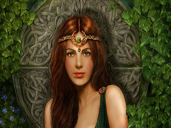 ★GREEN PRINCESS★, colorful, cute, colors, jewelry, dress, crown, painting, portrait, lips, diamonds, female, sweet, art, eyes, gorgeous, beautiful, CGI, leaves, pretty, love, green, cool, face, girls, flowers, women, redhead, princess, lovely, splendor, hair, elegrant HD wallpaper
