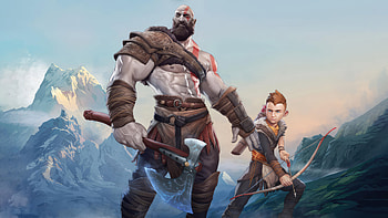 Kratos And Atreus God Of War , kratos, god-of-war-4, god-of-war, games, ps-games, artwork, artist, art, digital-art, video-games, deviantart HD wallpaper