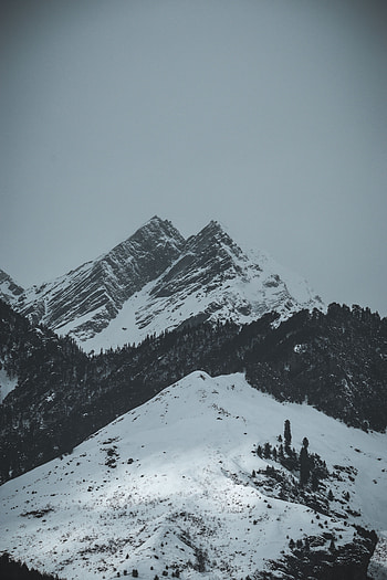 Landscape, Winter, Nature, Mountains, Snow, Vertex, Tops HD phone wallpaper