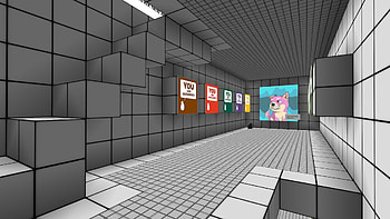 NFT gallery in Cryptovoxels, Munich HD wallpaper
