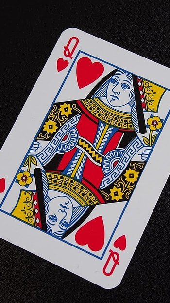 King Queen, Heart, Queen, playing cards HD phone wallpaper