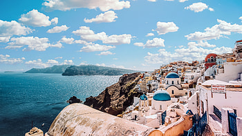 Santorini, Flights to Santorini, Travels HD wallpaper