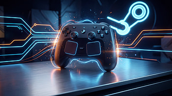 Neon Steam Controller — HD wallpaper