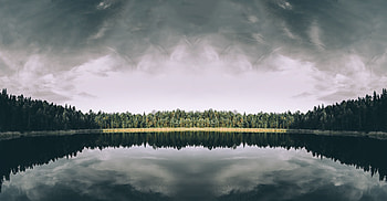 Nature, Trees, Sky, Lake, Reflection HD wallpaper