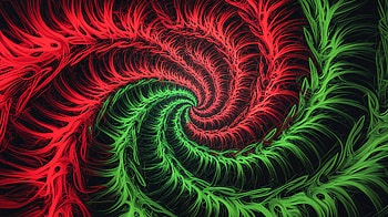 Trippy Pattern: A Stunning Ultra Experience, fractal, swirling pattern, red, green HD wallpaper