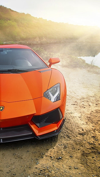 Lamborghini Car, Orange, Supercar HD phone wallpaper