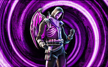 Blacklight, violet grunge background, Fortnite, vortex, Fortnite characters, Blacklight Skin, Fortnite Battle Royale, Blacklight Fortnite HD wallpaper