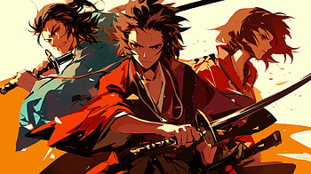 Samurai Champloo Anime - Dynamic Samurai Trio Action, Anime, Samurai Champloo HD wallpaper