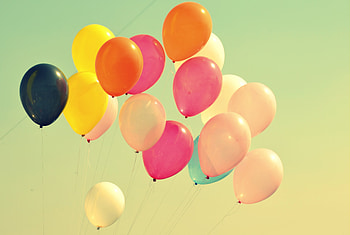 Colorful, balloons, flight HD wallpaper