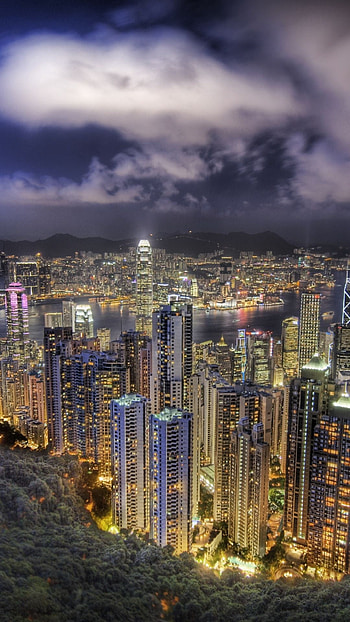 Hong Kong skyline, Travels, Mobile , Top HD phone wallpaper