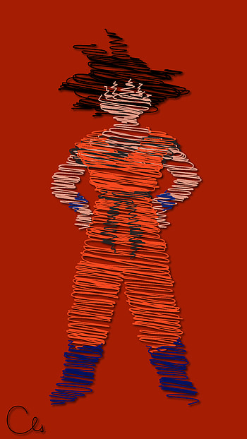 SonGoku - Garabato - , Goku, Anime, Dragon Ball HD phone wallpaper