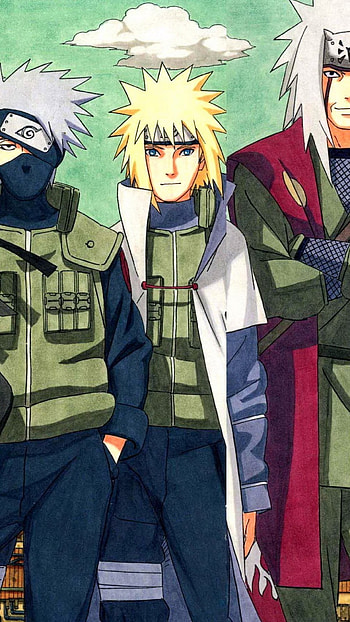 Preview naruto, naruto shippuden, yondaime, namikaze minato, sarutobi hiruzen, kakashi HD phone wallpaper