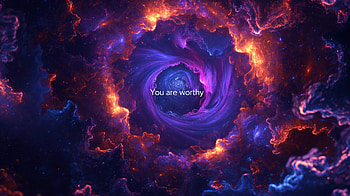 Motivational Cosmic Swirl - You Are Worthy, motivational, inspirational, you are worthy HD wallpaper