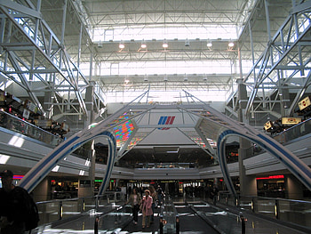 Denver International Airport, Interiors, United Airlines airport HD wallpaper
