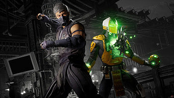 Mortal Kombat Smoke vs Cyrax, video game, Mortal kombat 1 HD wallpaper