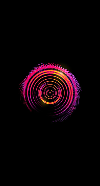 Abstract, Circles, Divorces, Black Background, Gradient HD phone wallpaper