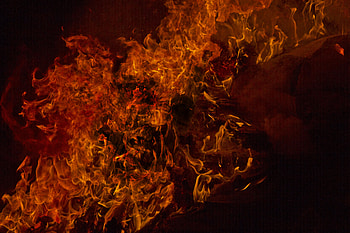 Burning face, face, fantasy, fire, burning HD wallpaper