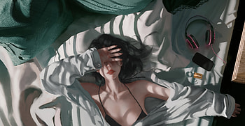 The Calm Of Closed Eyes, relaxing, sleeping, artist, artwork, digital-art HD wallpaper