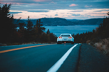 Road, Nissan, Cars, Movement, Traffic, Back View, Rear View, Nissan Gt-R HD wallpaper