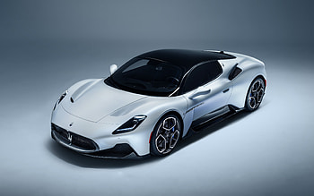 2022, Maserati MC20 Coupe, M165, front view, exterior, white sports coupe, white MC20 Coupe, Italian supercars, Maserati HD wallpaper