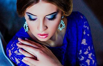 Blue Lady, lady, model, graphy, pretty, beauty HD wallpaper
