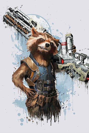 Rocket Raccoon, , marvel. Rocket raccoon, Marvel, Avengers HD phone wallpaper