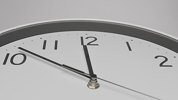 White wall clock, Lunch time, Office break, Time management HD wallpaper