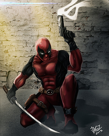 Deadpool War Zone, deadpool, artwork, digital-art, behance, superheroes HD phone wallpaper
