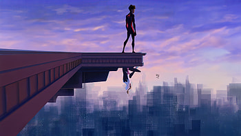 Miles And Gwen Upside Down Love Story, miles-morales, gwen-stacy, superheroes, artwork, digital-art, artstation HD wallpaper