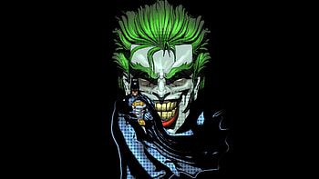 Joker and batman, DC comic, artwork HD wallpaper