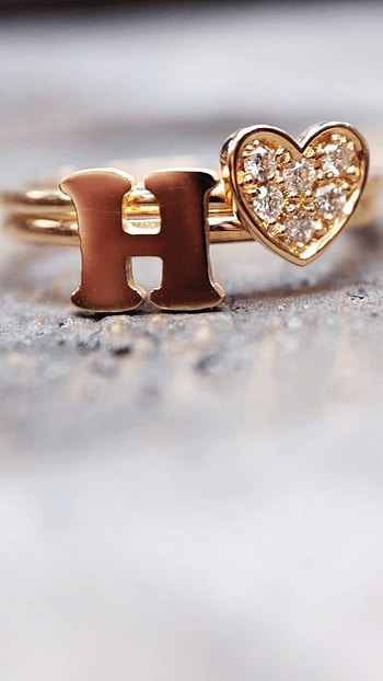 H Name, Golden, Ring HD phone wallpaper