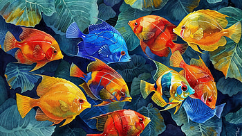 Colorful Tropical Fish - !, Animal, fish, tropical fish, colorful HD wallpaper