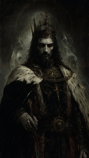 Obsidian King Midnight Throne Shadow Sovereign Dark Crown Eclipse Monarch, Portrait, Cloak HD phone wallpaper