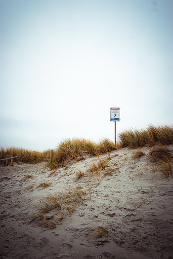 Nature, Grass, Sand, Hill, Sign HD phone wallpaper